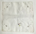 Vintage Madeira Linen Hankie Hand Embroidered Bloch Freres W tags 1940   s