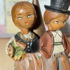 Vintage German Erzgebirge Carved Figures  Children Meant To Sit On Fence 3 h