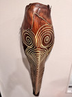 Tribal  ancient Spirit Mask   Handcrafted Palm Frond Wood Wall Art Ooak