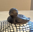 Ceramic Hand Painted Loon W Baby 1970s-1980s Vintage