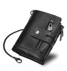Boshiho Wallet  Metal  Genuine Leather  Black