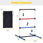 Ladder Ball Toss Game Set Indoor Outdoor W 6 Bolas Score Tracker Carrying Bag