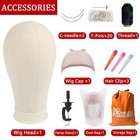 21 -24  Canvas Block Mannequin Head For Making Weft wig hair Extension  Displ   