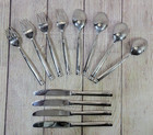 12 Piece Set Towle Stainless Steel Stephanie Forks Knives Spoons
