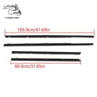 4pc Weatherstrip Window Moulding Trim Seal Belt For 2012-2015 Honda Civic Sedan