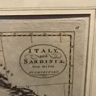 1814 Original Antique Framed Map Italy   Sardinia Matthew Carey s General Atlas