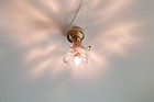 Dollhouse Miniature Ceiling Light Lily Flower Shade Gold 12 Volt 1 12