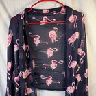 Vera Bradley Navy Blue   Pink Flamingo Fiesta Soft Fringe Scarf 70  X 26  Summer