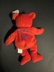 Salvino Bamm Beanos Sammy Sosa  21 Red Beanbag Plush Bear Vintage 1998