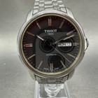 Tissot Automatic Iii Watch Men 39mm Black Dial Steel Daydate Round Runs W box