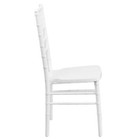 White Wood Chiavari Chair With Free Soft Seat Cushion - Wedding Chair  