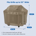 55  Heavy Duty Bbq Grill Cover - Waterproof All Weather Compatible With Weber