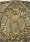 Antique Early 1900 s Brass Bronze  Kiwanis International  Sign     24      Heavy