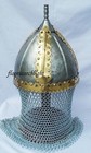 Medieval Norman Viking Spectacle Helmet W  Chainmail - Gjermundbu Armor Helmet