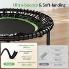 Fed Fitness Foldable 40 48  Mini Rebounder Trampoline For Adults With Bungees