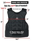 Maddog Paintball Chest Protector Neck Protector Safety Combo Black