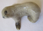 Vintage Laying Walrus Miniature Porcelain Figurine