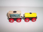Brio Wooden Railway Train Cargo Car Lot Magnetic Yellow Cargo   Space Cargo