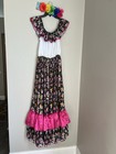 Day Of The Dead Catrina Full Length Women s Dress Costume One Size W head Piece