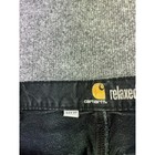 Carhartt Double Knee Pants Mens 33x30 Black Distressed Relaxed Fit Workwear