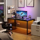 47  Computer Writing Desk Modern Study Office Pc Laptop Desk Corner Table Black