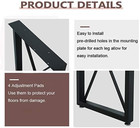 Table Legs Set Square Table Legs cast Iron Dining Table Legs  Industrial Bench L