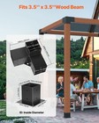 4x4 Inch Pergola Bracket Kit Inner 3 62x3 62 3-way Corner Bracket Diy Post 4 Pcs