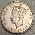 1944 Southern Rhodesia 2 Shillings George Vi Silver Lustrous Au