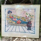 1973 Peter Max  lady On Couch - Blue  Lithograph Artist Proof Ap-17 Arches 22x18