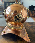 Vintage Copper Brass Glass Scuba Diving Helmet Statue Nautical Decor 9    Must See