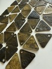 46 Vintage Ford Motor Company Rouge Plant Brass Tool Check Tag Detroit Motorcity