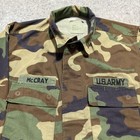 Vintage Us Army Jacket Mens Medium Long Woodland Camo Bdu Combat Coat 80s