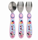 Disney Minnie Mouse 3 Piece Stainless Steel Utensil Set-easy To Gasp Handles