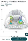 Fisher-price Portable Baby Chair Sit-me-up Floor Seat  Starlight Bursts