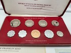 1976 Republic Of Malta 9-coin Decimal Proof Set W  Coa
