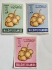 Maldive Islands 1961 Coconut Tree Fruit  Group Of 3 Mint mnh  Stamps  Sc  69-71 