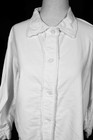 Antique French 1920 s White Cotton Flannel Lined Blouse Size Large Exc Cond
