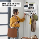 Wall Key Holder W  Mail Slot  Entryway Shelf   Chalkboard Hooks