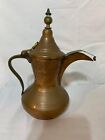 Antique Dallah Coffee Pot Copper Art Arabic Islamic  tartoussi Bros Tripoli 