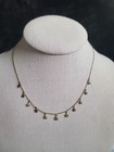 Gold Tone 925 Sterling Star Charm Adjustable Necklace Vintage