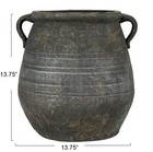 Whitewashed Terra-cotta Urn  Grey