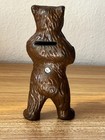 Antique Hubley Cast Iron Coin Bank Mean Standing Bear W  Yellowstone Park Mark