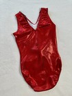 Simone Biles Gk Elite Leotard Gymnastics Bodysuit Sequin Bling Red Holiday  Am