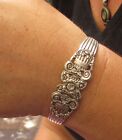 Antique Towle  georgian  Sterling Silver Forks Made  Into A Fork Cuff Bracelet