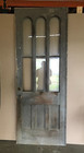 1 Antique Exterior 34x89 Vtg Shabby Triple Arched Glass 6 Lite Door Old 696-23b