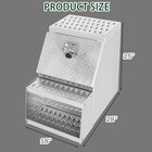 Aluminum Side Storage Saddle Step Tool Box For Semi Truck 18  X 28 x25  Lockable