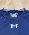 Under Armour Shirt Mens Medium Blue Compression Shirt Heatgear Long Sleeve 