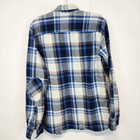Jeans By Buffalo Flannel Shacket Shirt Size L Blue Plaid 100  Cotton 90s Grunge