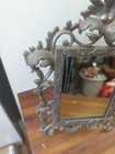 Victorian Cast Iron Round Vanity Mirror  Antique