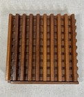 Vintage Set Of 3 Stacking Dansk Teak Trivet 12 x 7 25  Jens Quistgaard Mcm